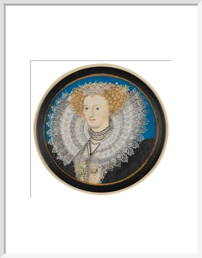 Mary herbert, countess of pembroke portrait print (art print, medium, white frame)