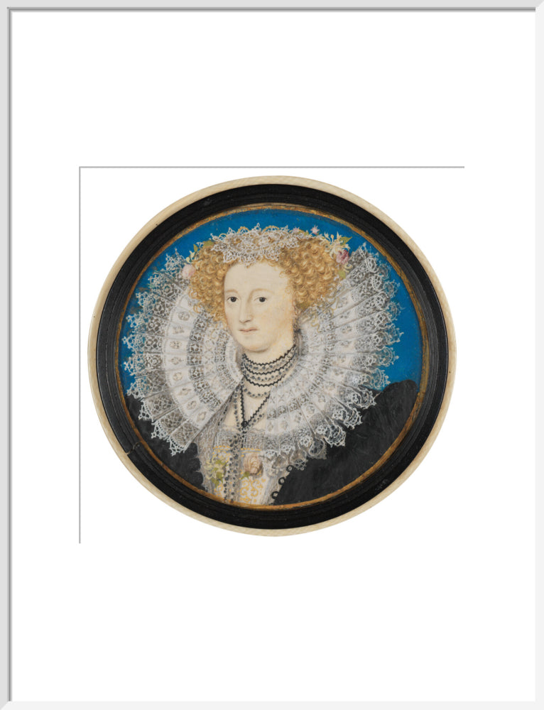 Mary herbert, countess of pembroke portrait print (art print, large, white frame)