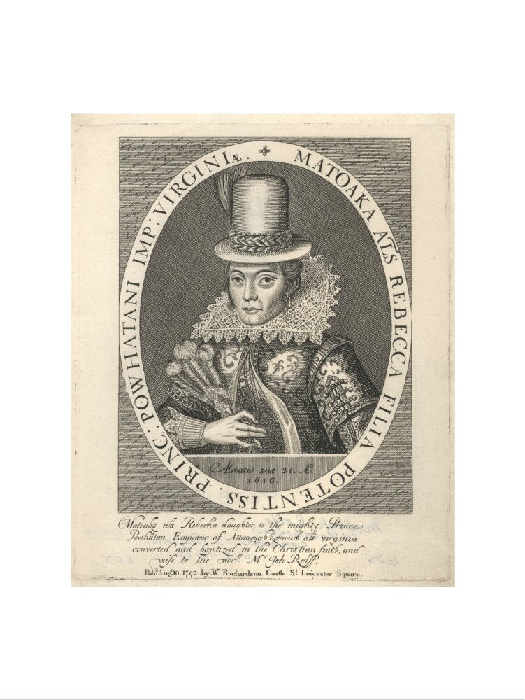 Pocahontas portrait print (art print, small, no frame)