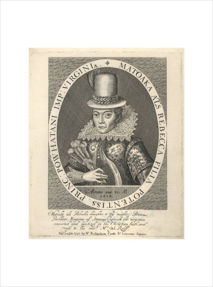 Pocahontas portrait print (art print, medium, no frame)