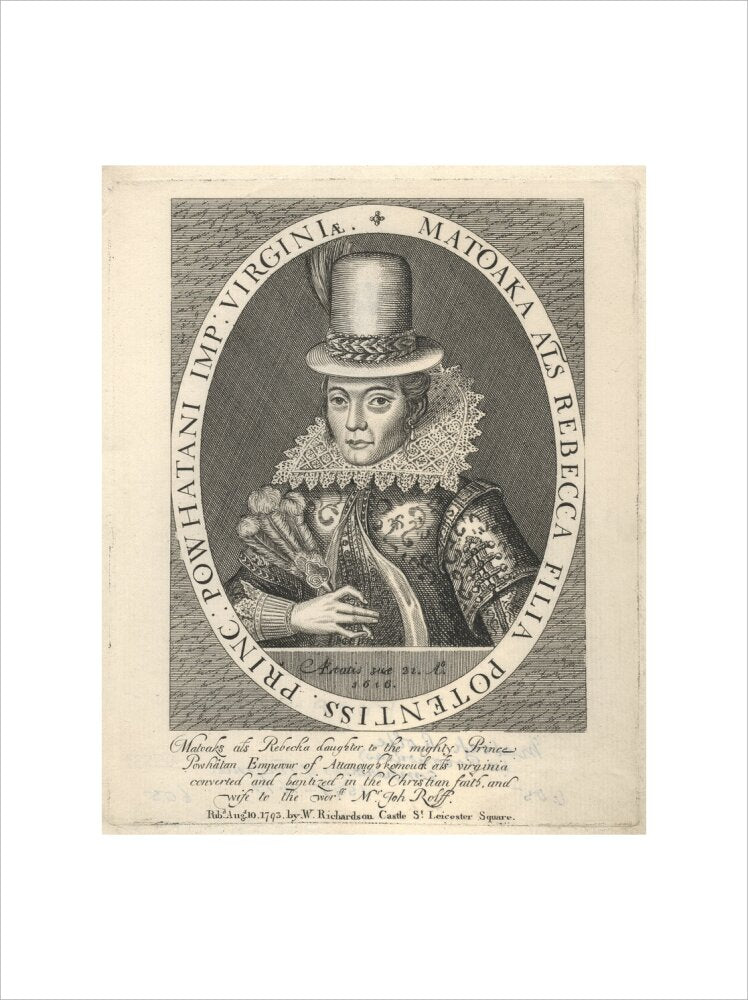 Pocahontas portrait print (art print, large, no frame)