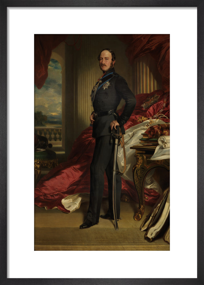 Prince albert of saxe coburg and gotha portrait print (art print, small, black frame)
