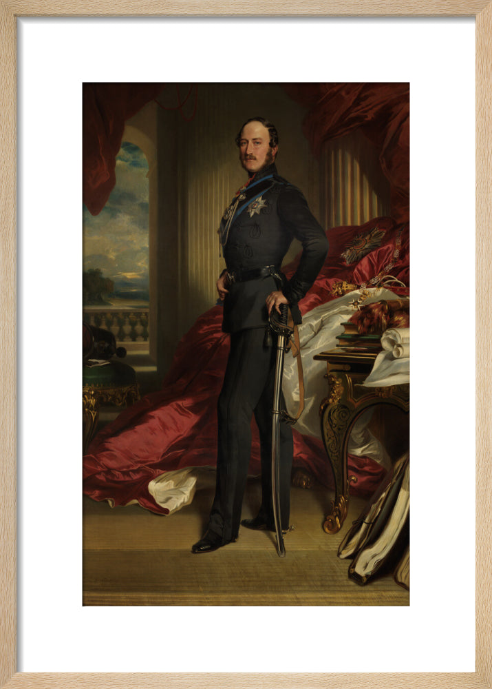 Prince albert of saxe coburg and gotha portrait print (art print, small, natural frame)