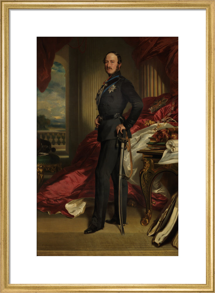 Prince albert of saxe coburg and gotha portrait print (art print, medium, gold frame)