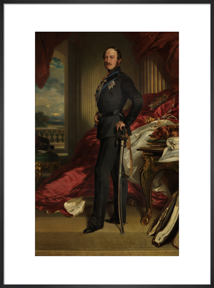 Prince albert of saxe coburg and gotha portrait print (art print, large, black frame)