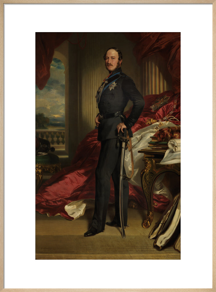 Prince albert of saxe coburg and gotha portrait print (art print, large, natural frame)