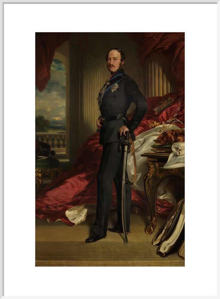 Prince albert of saxe coburg and gotha portrait print (art print, extra large, white frame)