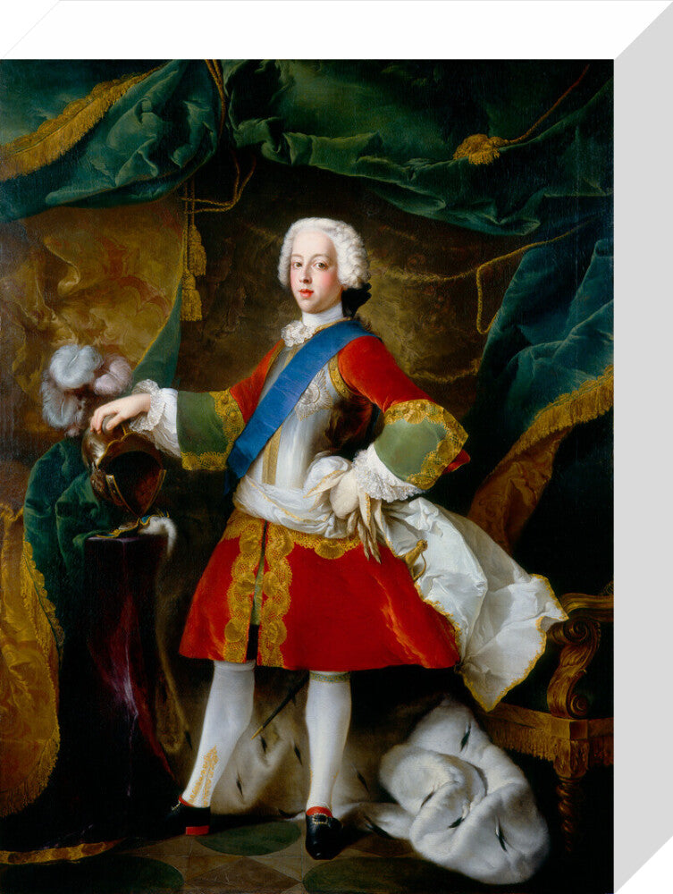 Prince charles edward stuart portrait print (stretched canvas, small, no frame)