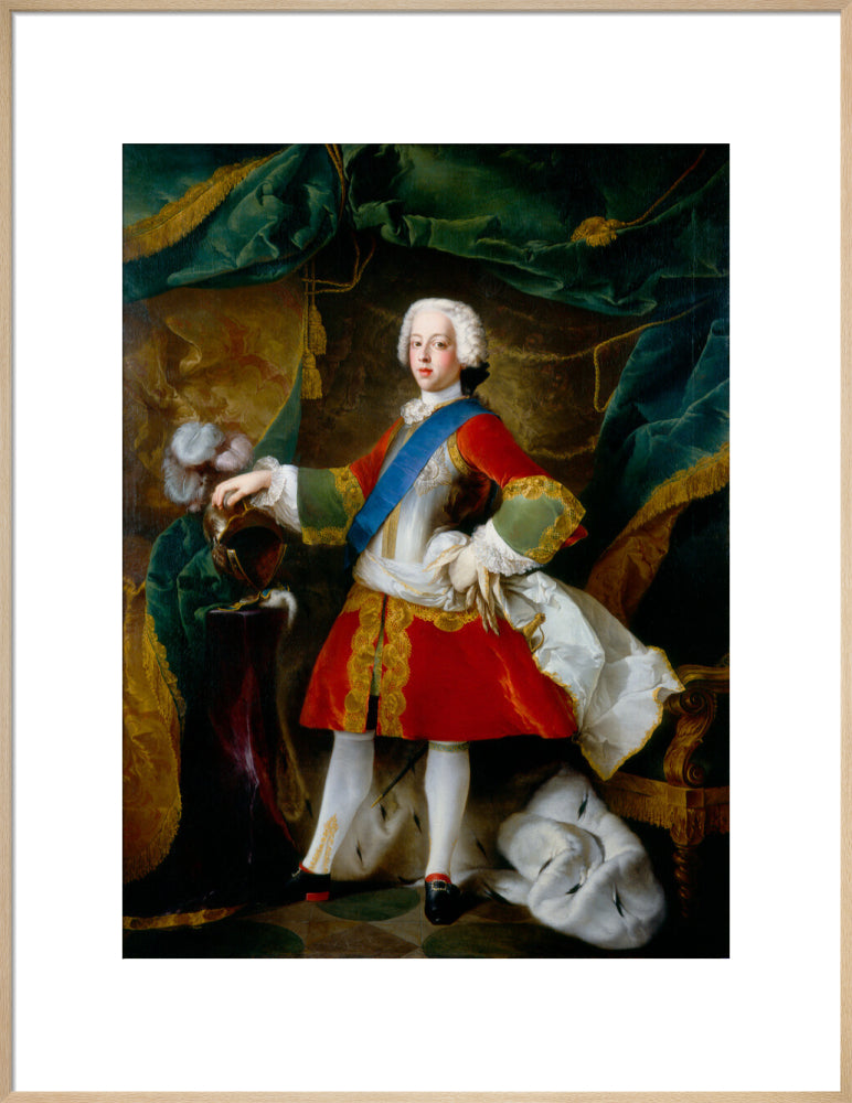 Prince charles edward stuart portrait print (art print, extra large, natural frame)