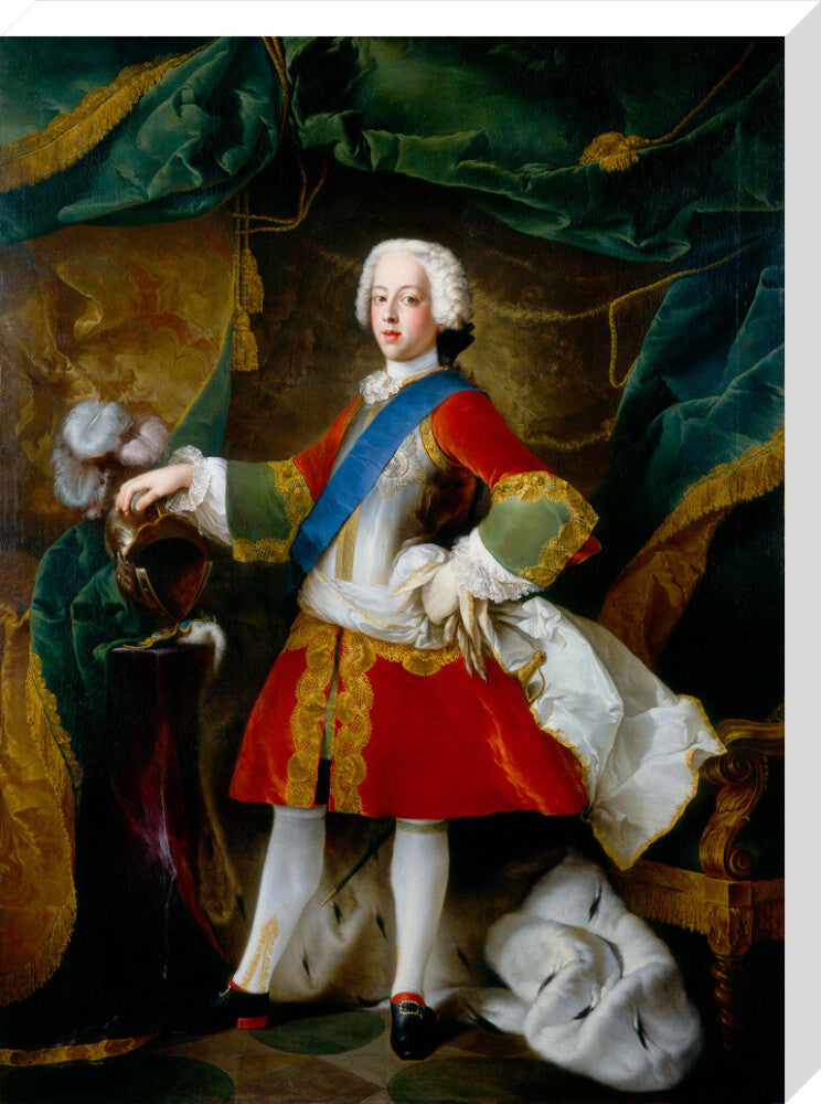 Prince charles edward stuart portrait print (stretched canvas, large, no frame)