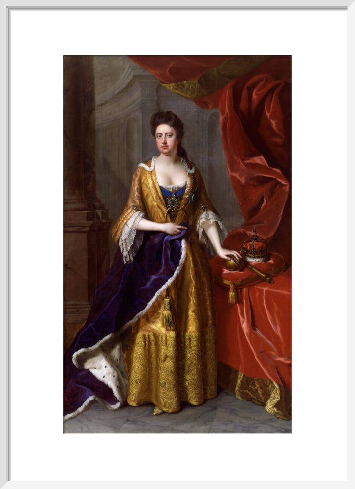 Queen anne portrait print (art print, medium, white frame)
