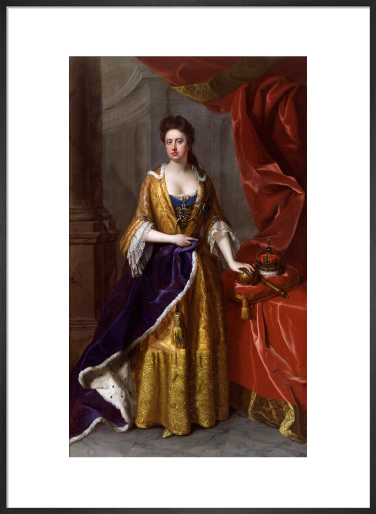 Queen anne portrait print (art print, large, black frame)