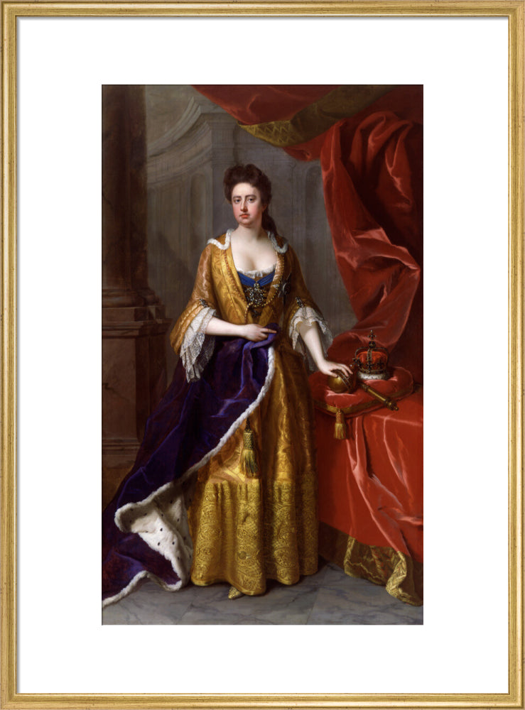 Queen anne portrait print (art print, large, gold frame)