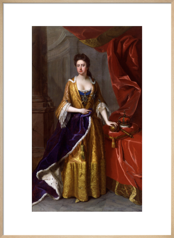 Queen anne portrait print (art print, large, natural frame)
