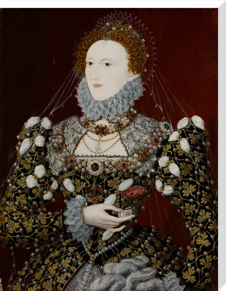 Queen elizabeth i portrait print (stretched canvas, extra large, no frame)