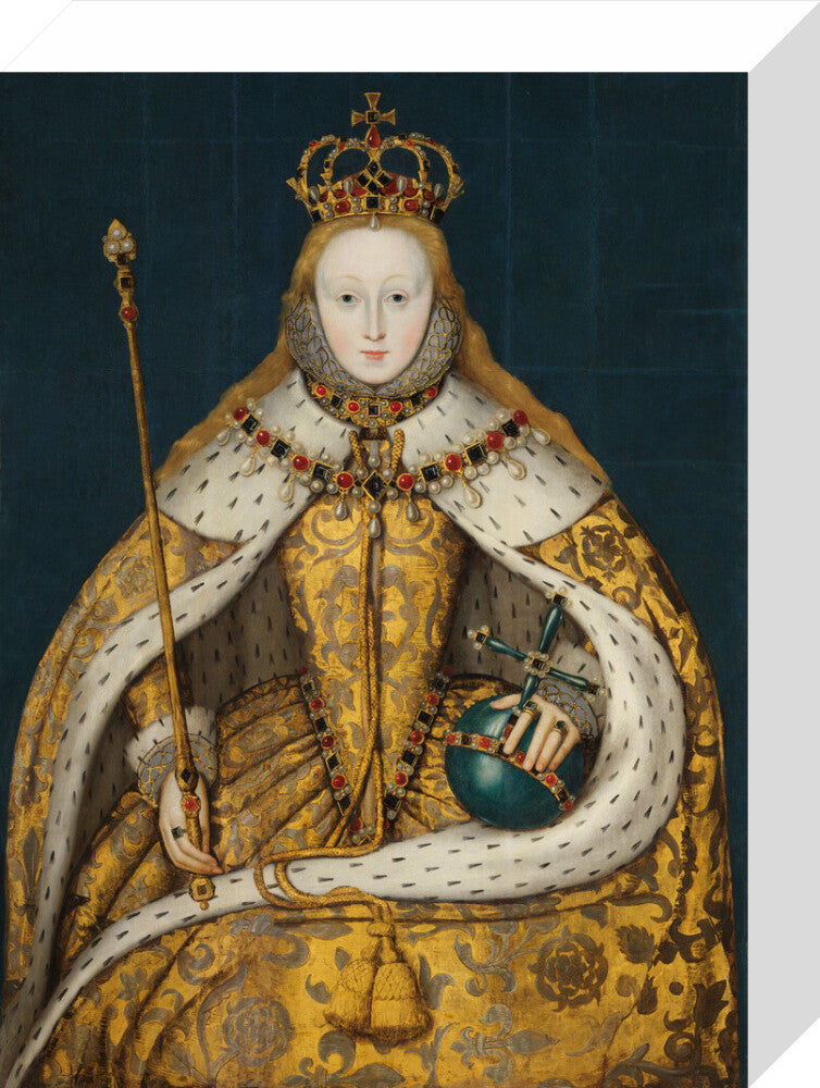 Queen elizabeth i portrait print (stretched canvas, small, no frame)