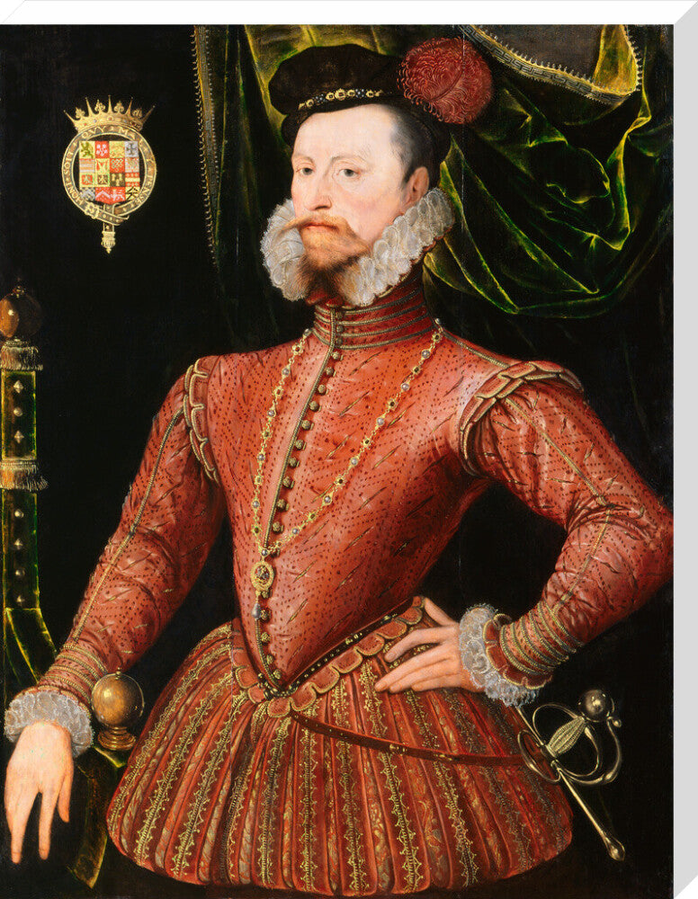 Robert dudley, earl of leicester portrait print (stretched canvas, extra large, no frame)