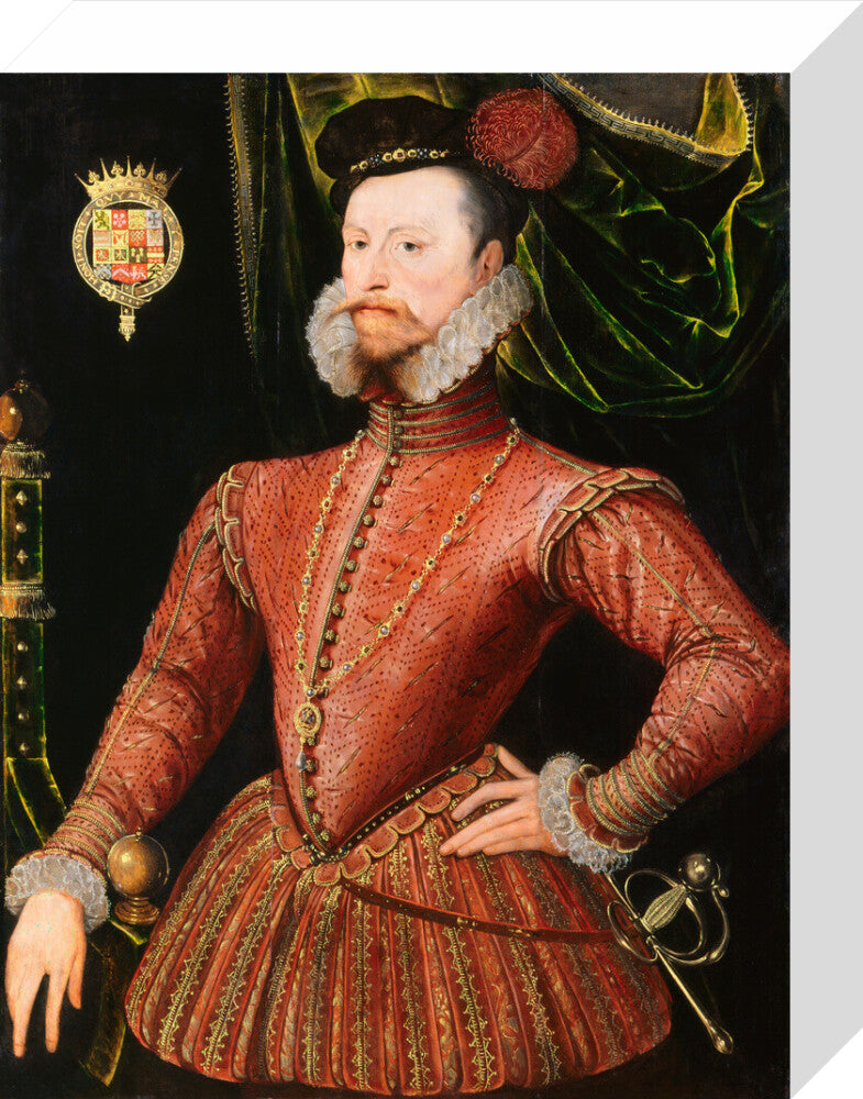 Robert dudley, earl of leicester portrait print (stretched canvas, small, no frame)
