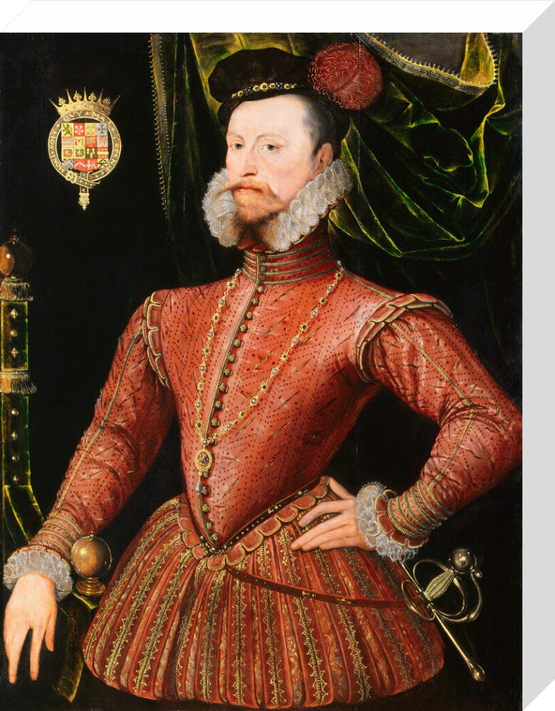 Robert dudley, earl of leicester portrait print (stretched canvas, medium, no frame)