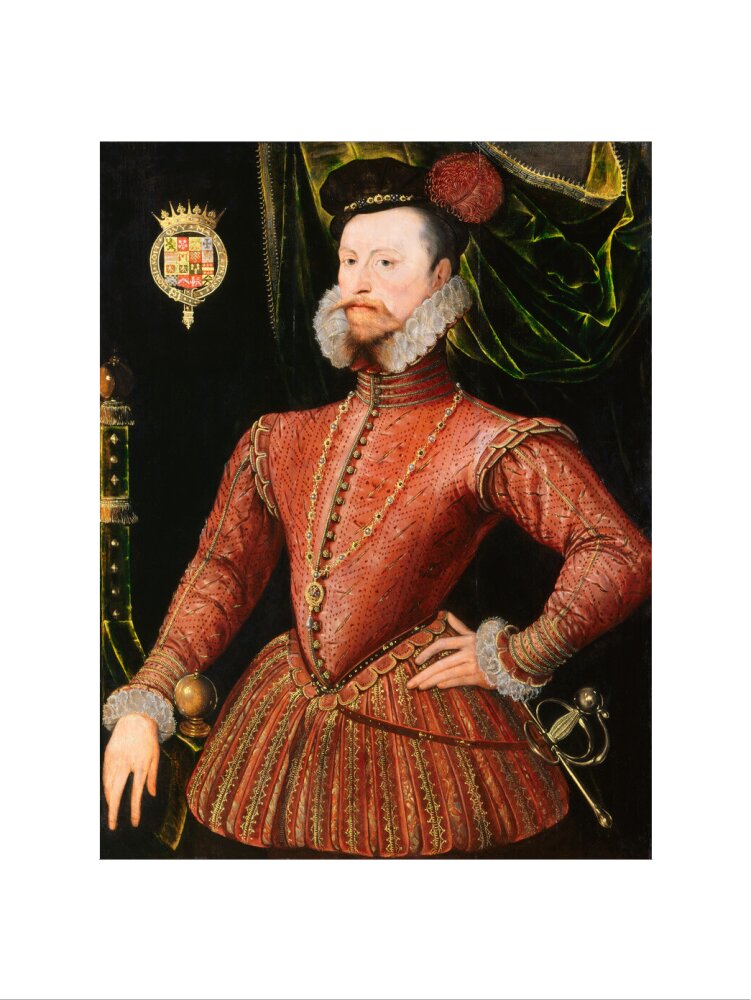 Robert dudley, earl of leicester portrait print (art print, medium, no frame)