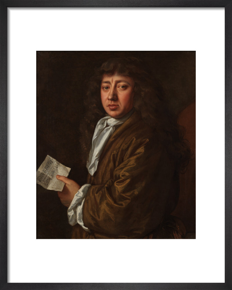 Samuel pepys portrait print (art print, small, black frame)