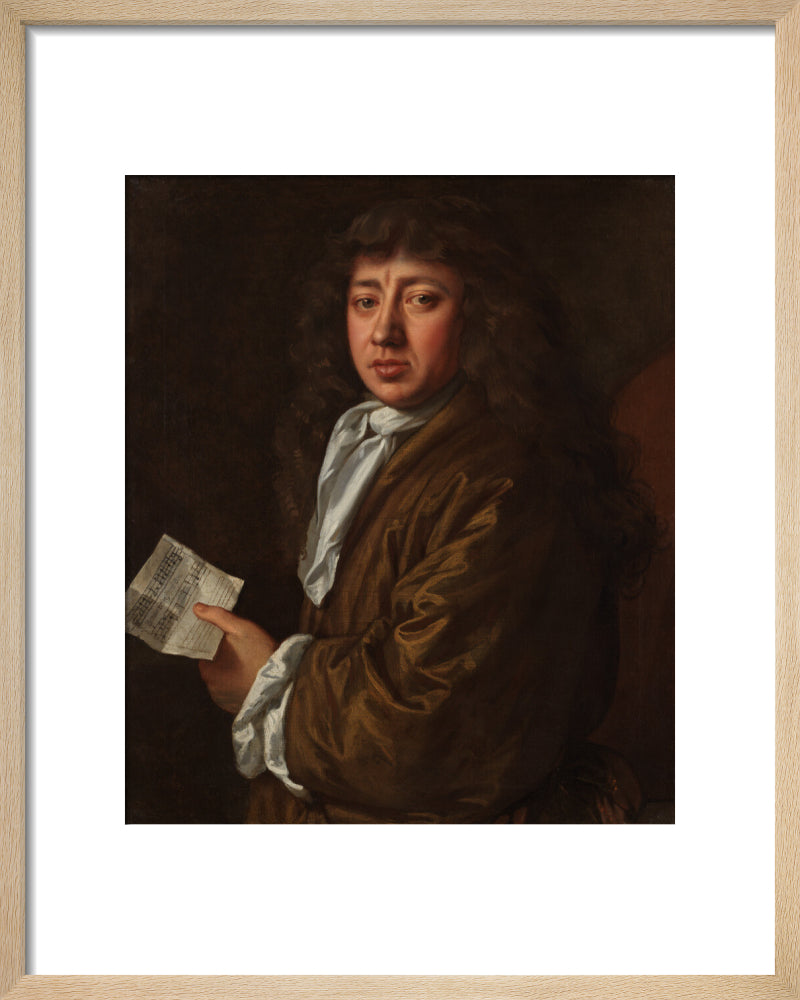 Samuel pepys portrait print (art print, small, natural frame)
