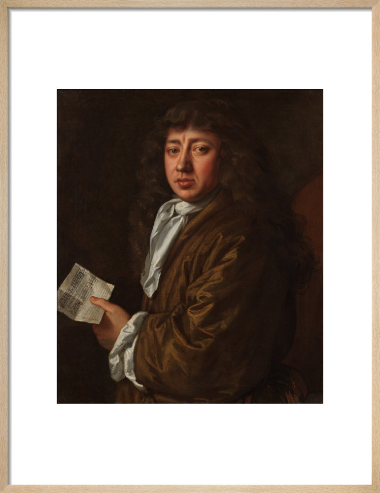 Samuel pepys portrait print (art print, medium, natural frame)