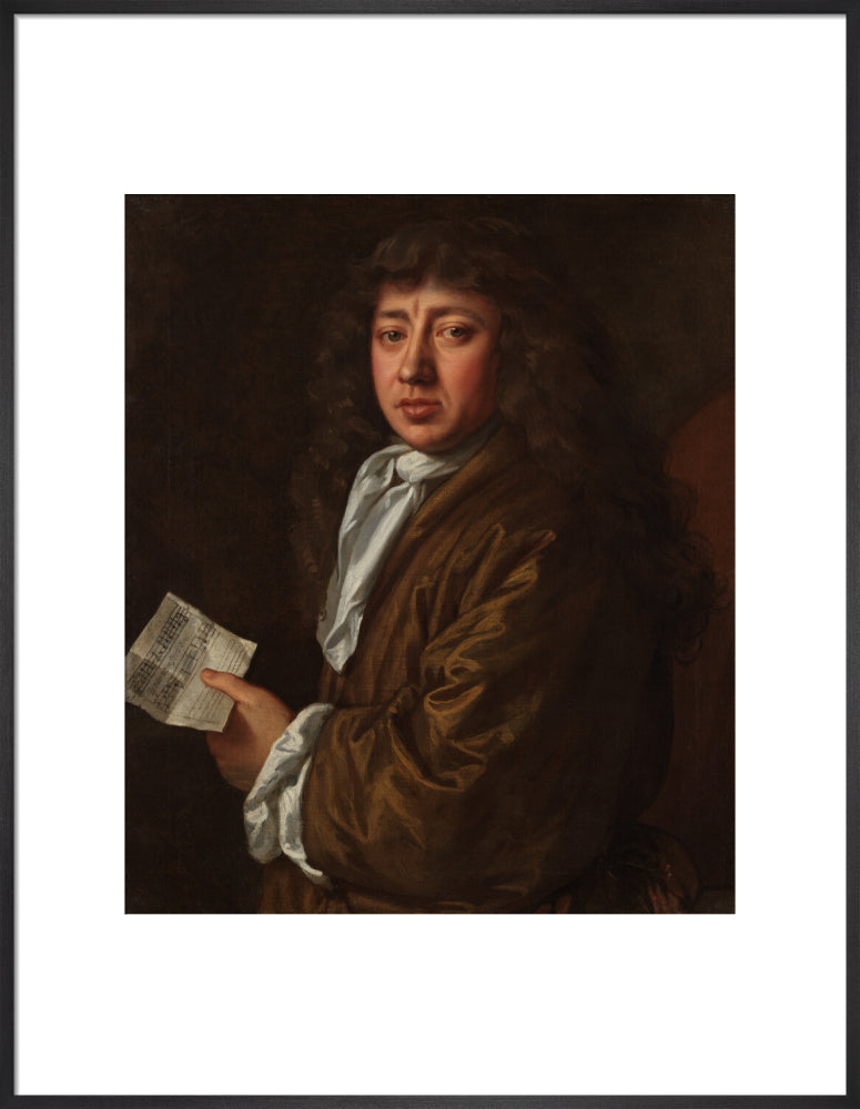 Samuel pepys portrait print (art print, large, black frame)