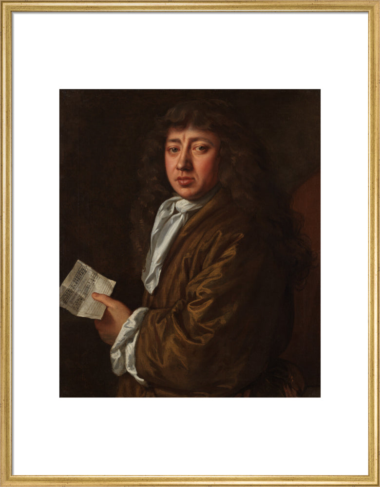 Samuel pepys portrait print (art print, large, gold frame)