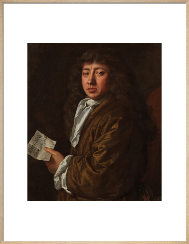Samuel pepys portrait print (art print, large, natural frame)