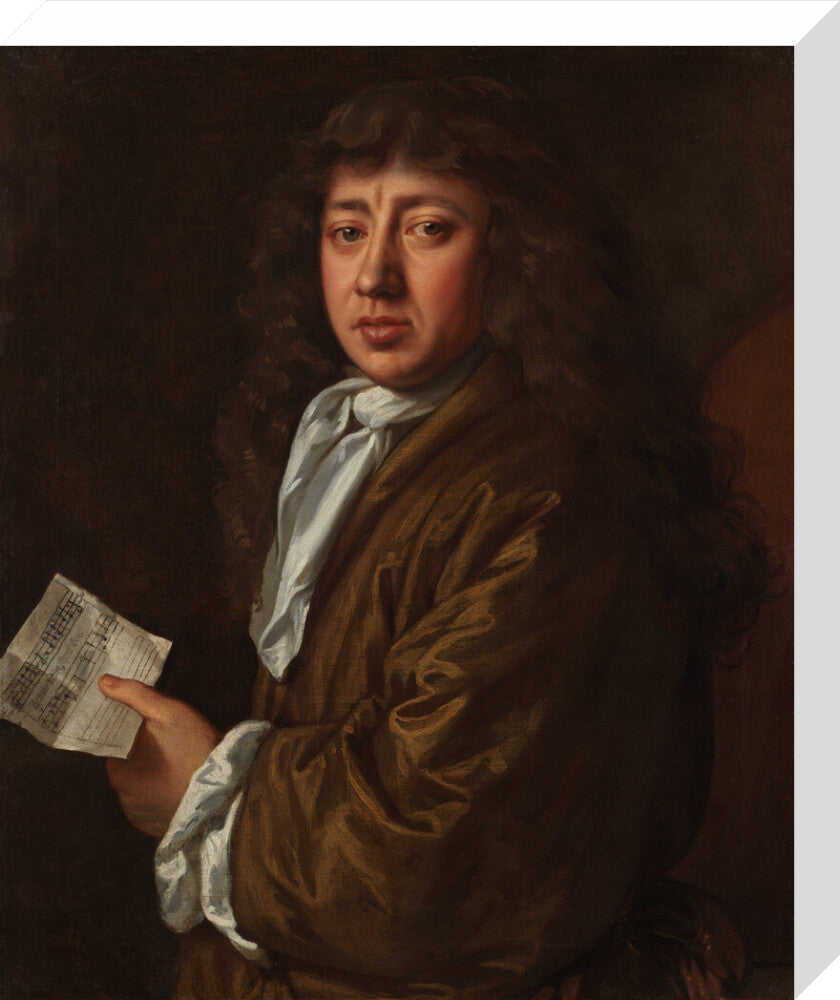 Samuel pepys portrait print (stretched canvas, medium, no frame)