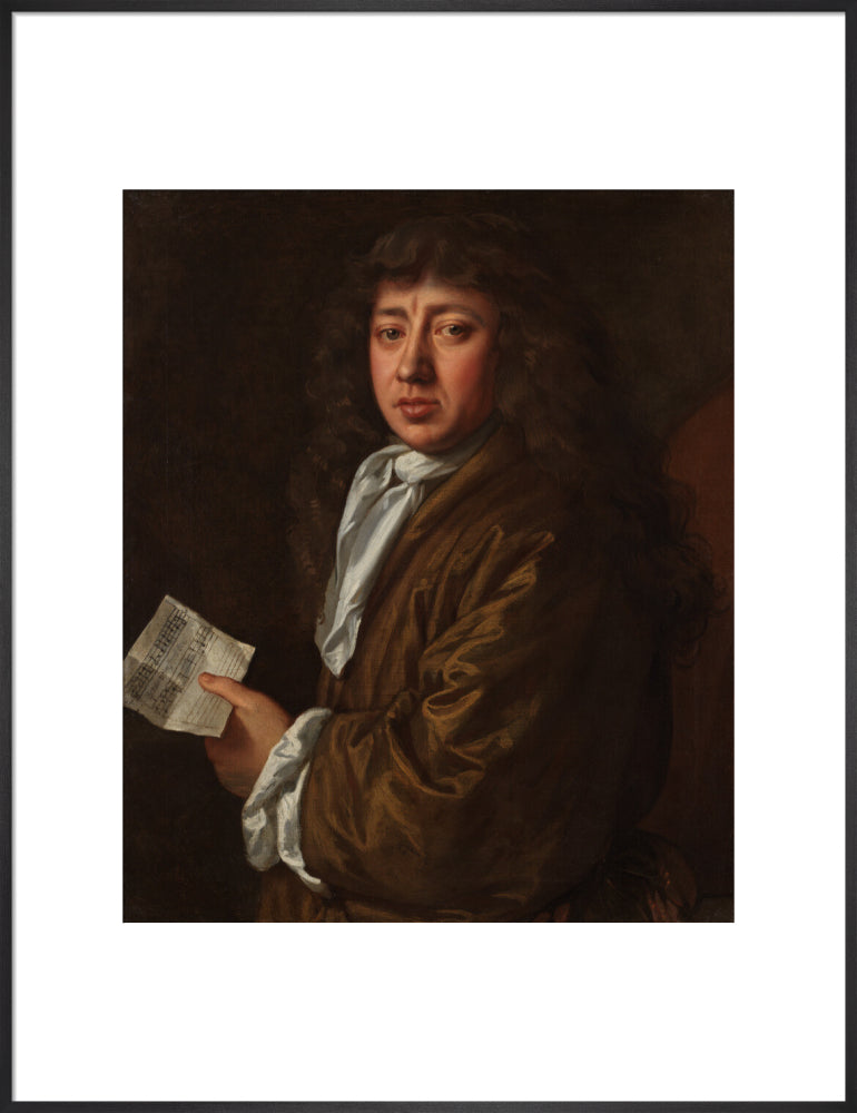 Samuel pepys portrait print (art print, extra large, black frame)