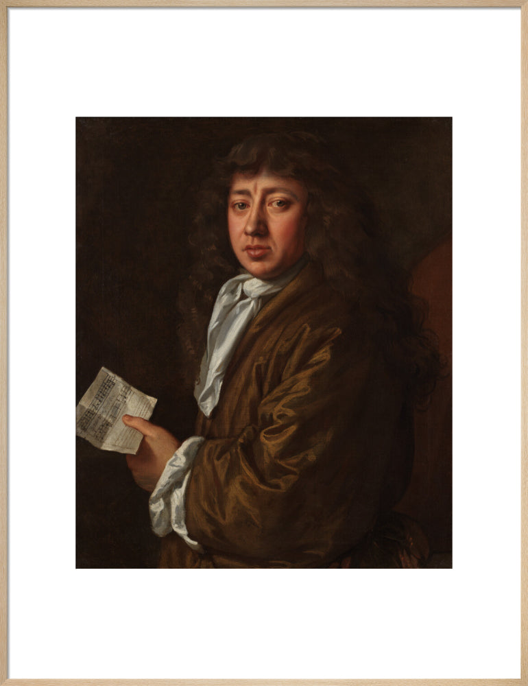 Samuel pepys portrait print (art print, extra large, natural frame)