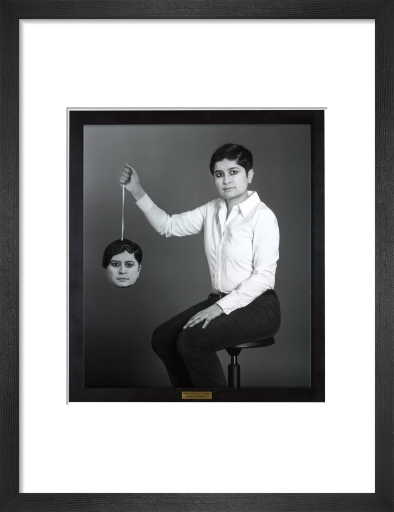 Shami chakrabarti portrait print (art print, small, black frame)