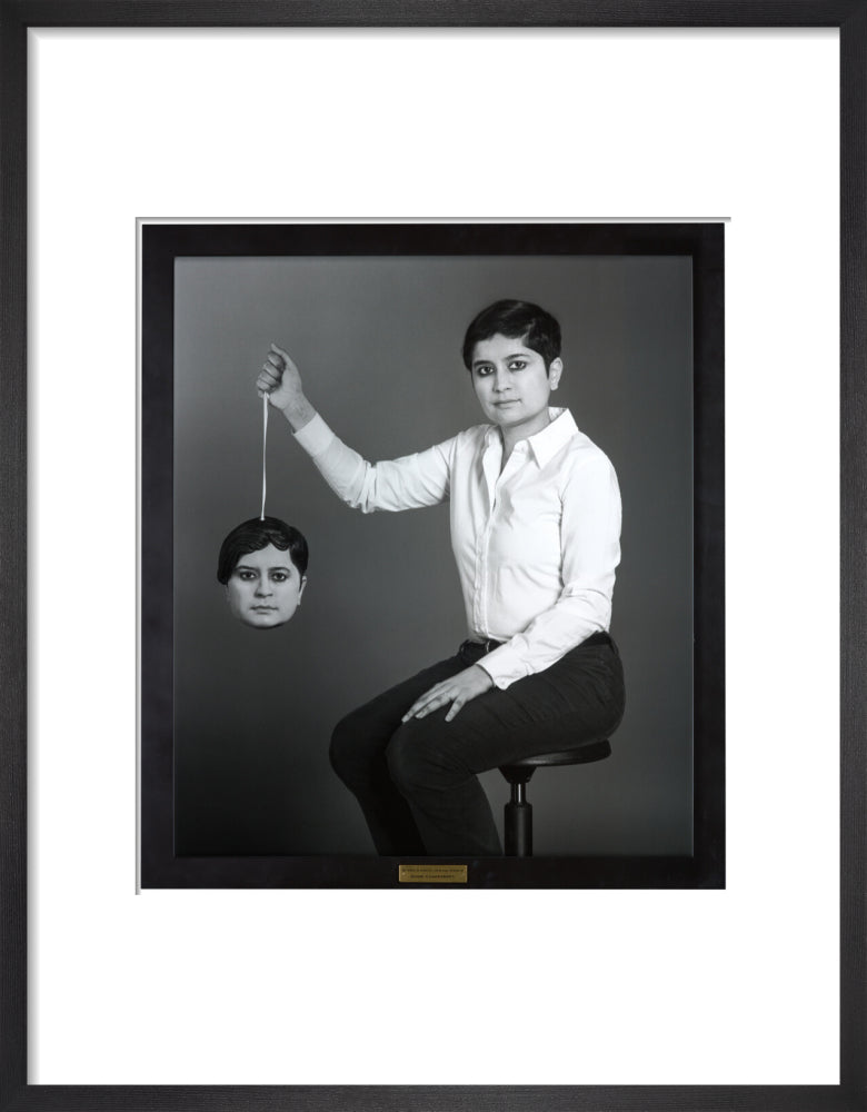 Shami chakrabarti portrait print (art print, small, black frame)