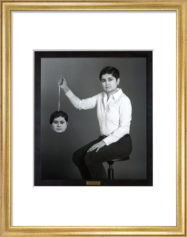 Shami chakrabarti portrait print (art print, small, gold frame)