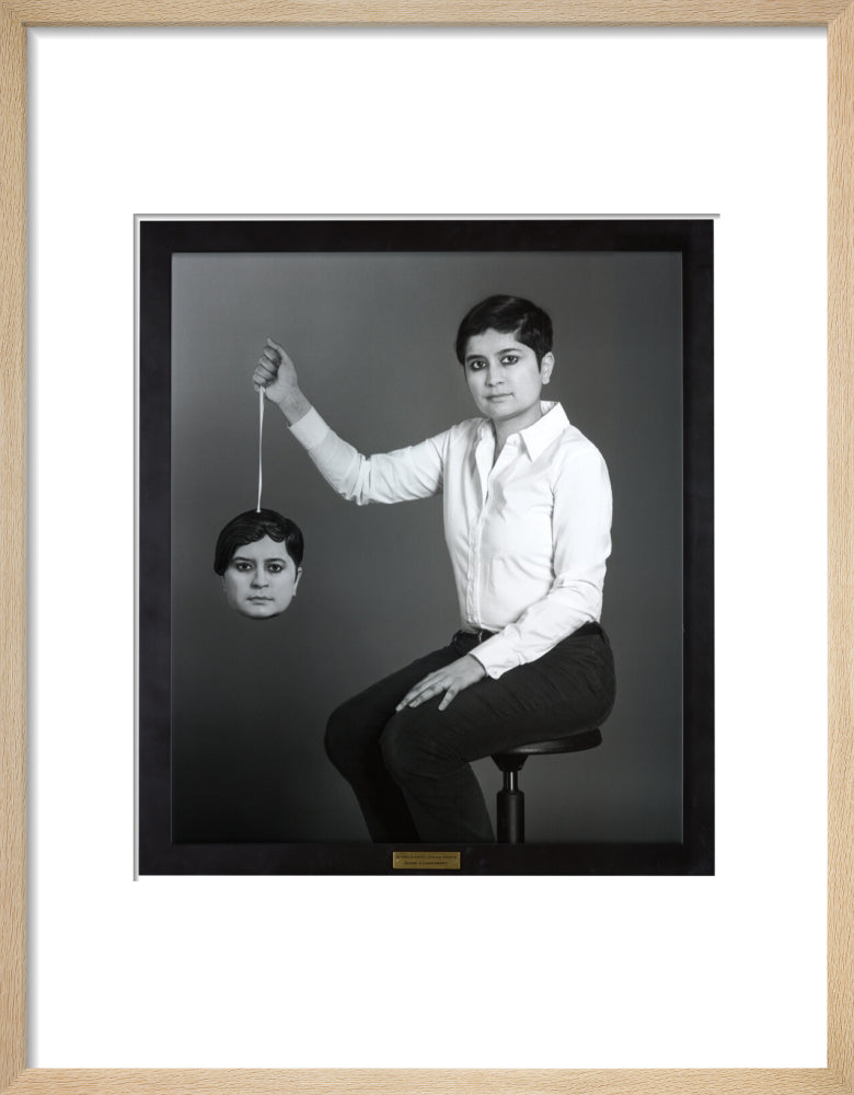 Shami chakrabarti portrait print (art print, small, natural frame)