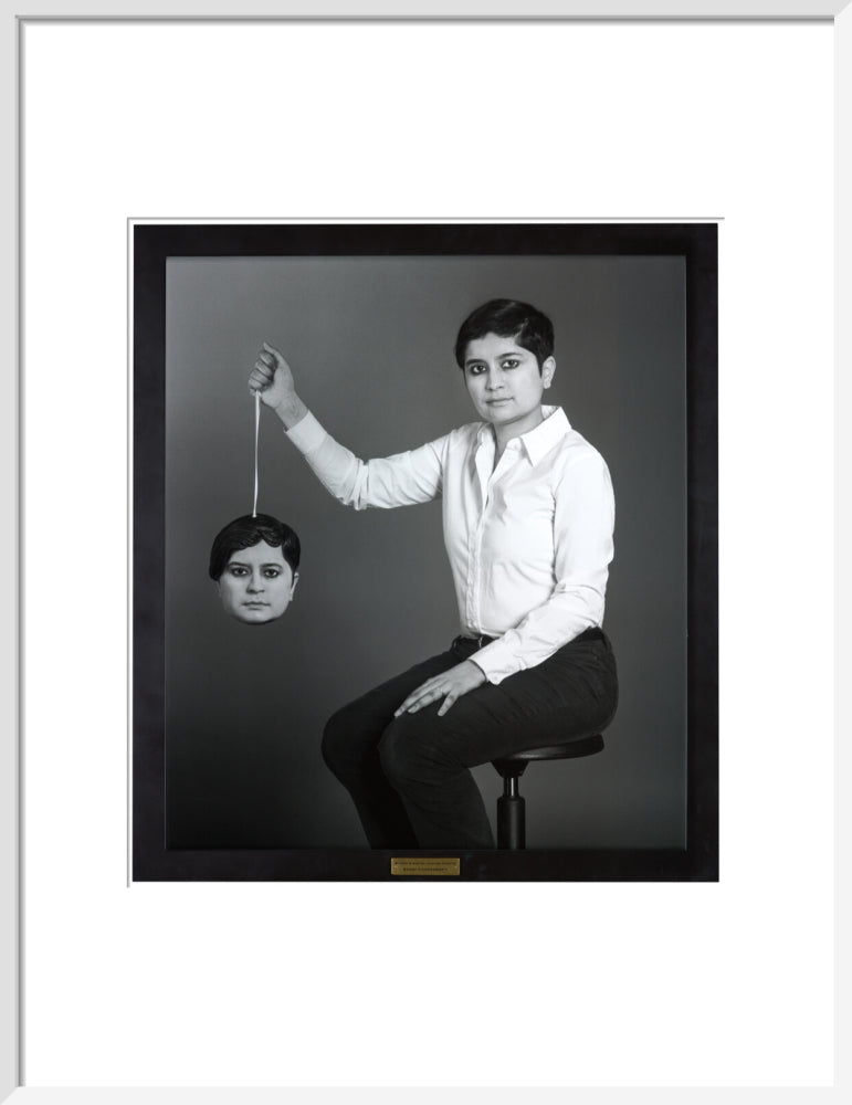 Shami chakrabarti portrait print (art print, medium, white frame)