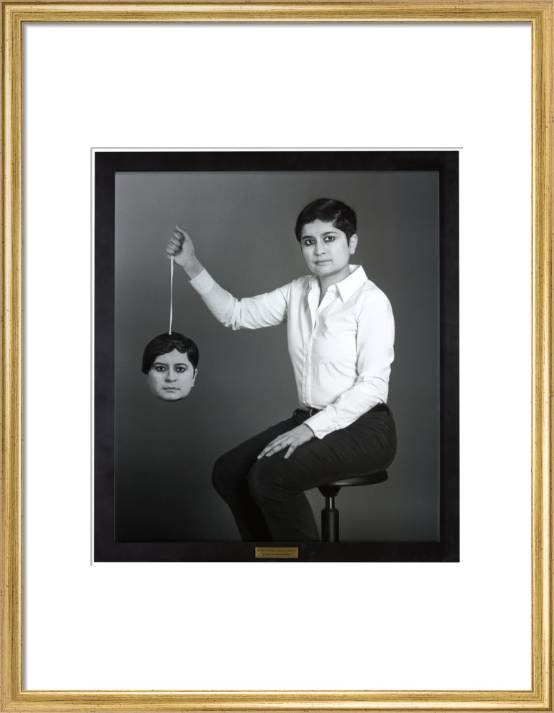 Shami chakrabarti portrait print (art print, medium, gold frame)