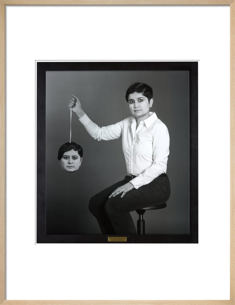 Shami chakrabarti portrait print (art print, medium, natural frame)