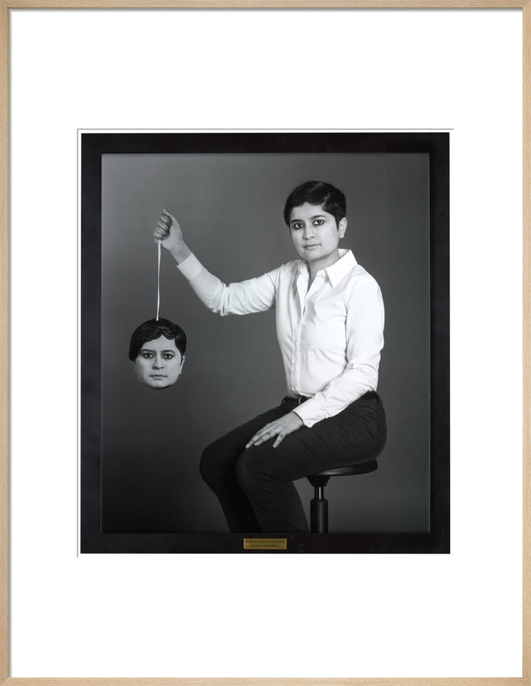 Shami chakrabarti portrait print (art print, large, natural frame)