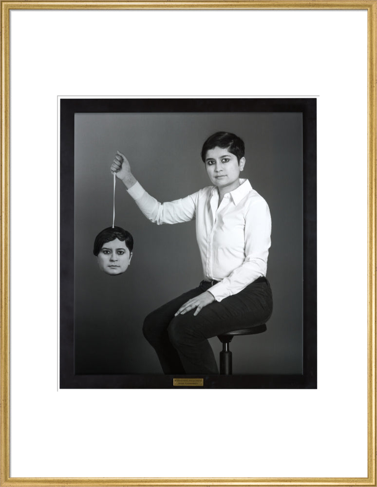 Shami chakrabarti portrait print (art print, extra large, gold frame)
