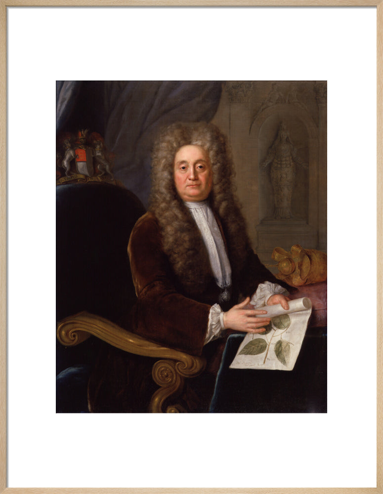 Sir hans sloane, bt portrait print (art print, large, natural frame)