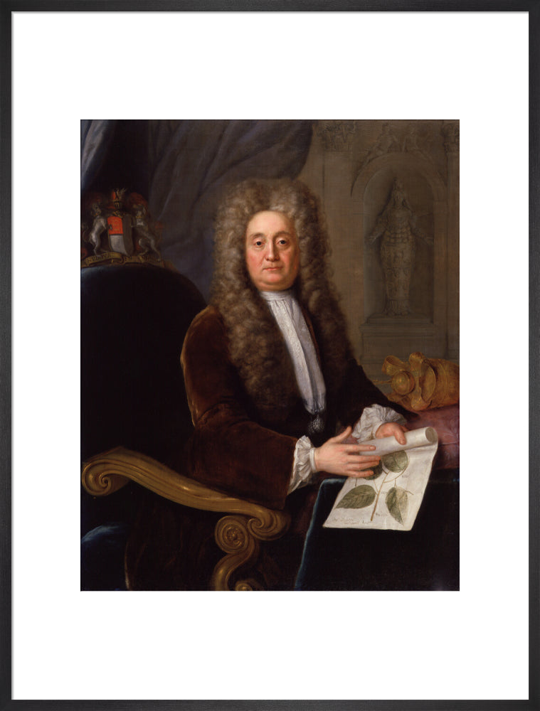 Sir hans sloane, bt portrait print (art print, extra large, black frame)