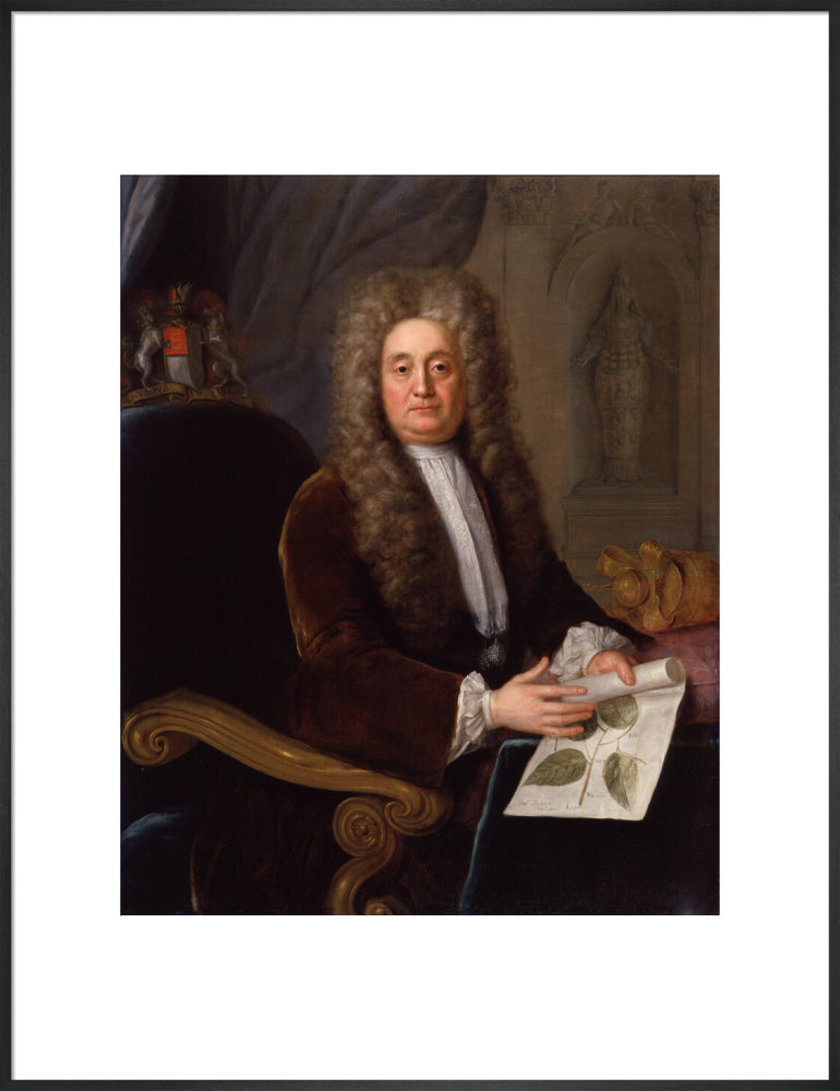 Sir hans sloane, bt portrait print (art print, extra large, black frame)