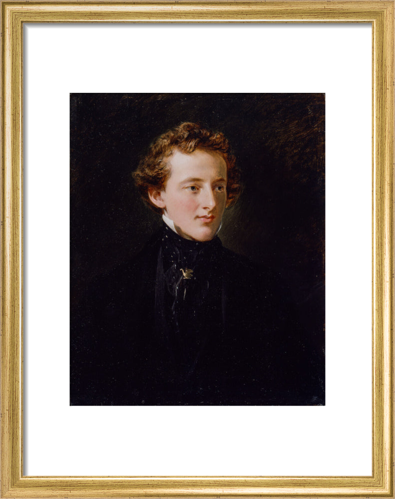 Sir john everett millais, 1st bt portrait print (art print, small, gold frame)