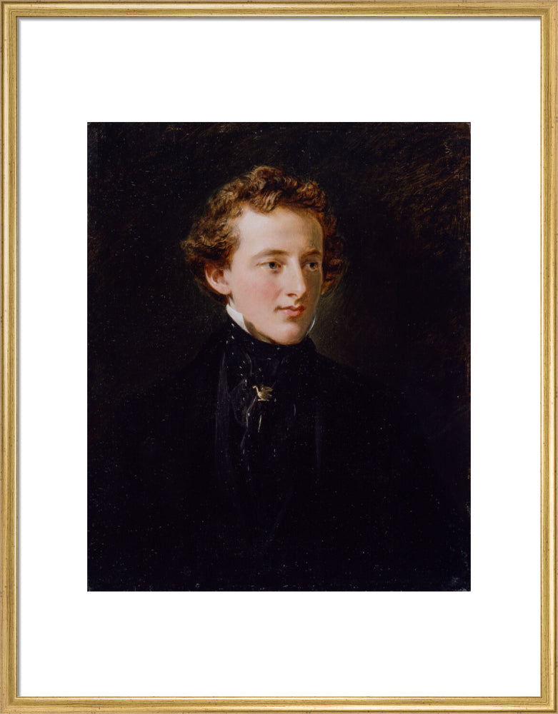 Sir john everett millais, 1st bt portrait print (art print, large, gold frame)
