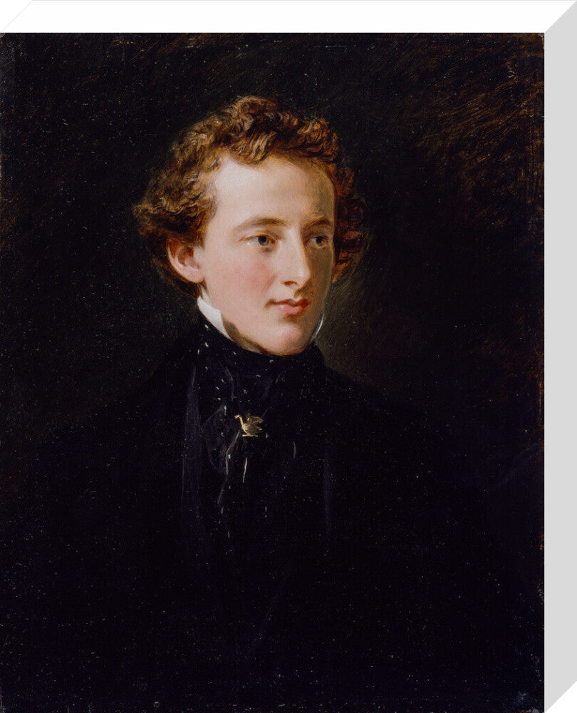 Sir john everett millais, 1st bt portrait print (stretched canvas, medium, no frame)