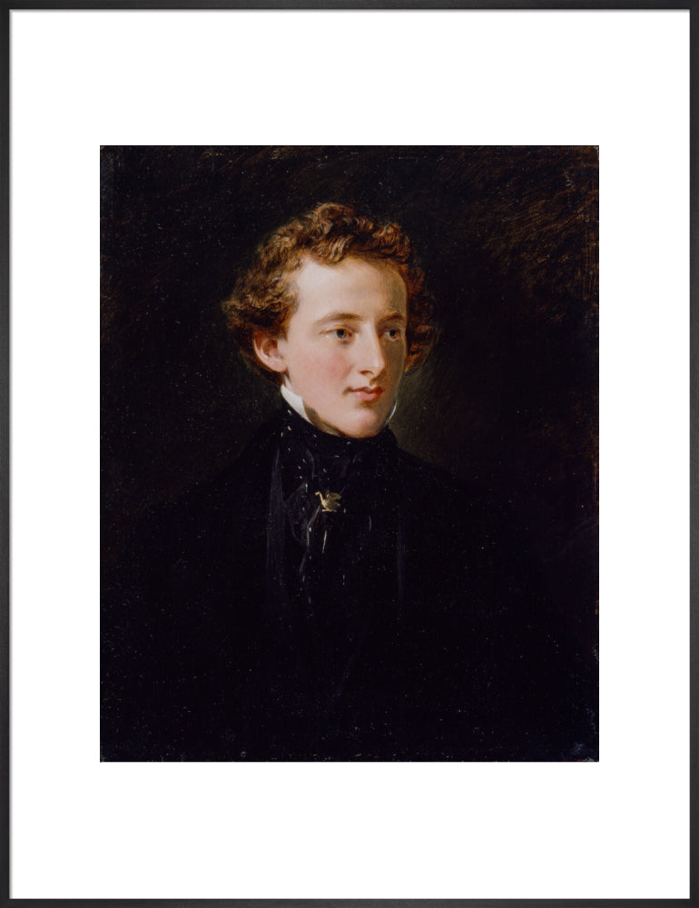 Sir john everett millais, 1st bt portrait print (art print, extra large, black frame)