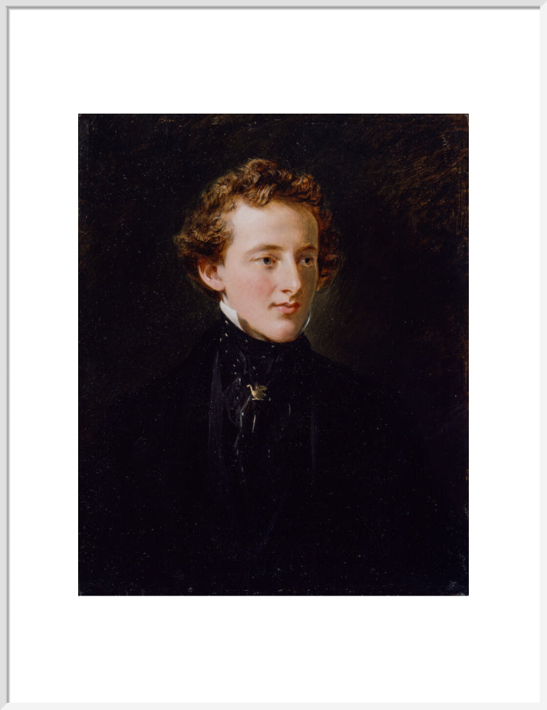 Sir john everett millais, 1st bt portrait print (art print, extra large, white frame)